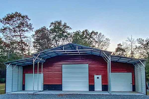 Large combo shelter in red and black