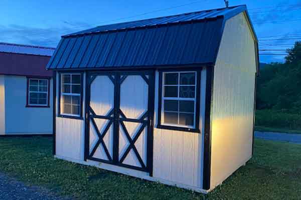 Cream Dutch Barn with black trim